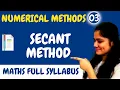 Introduction to Secant Method Numerical Methods Dream Maths