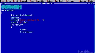 C Program to Convert Decimal to Binary Learn Coding