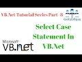 VB Net Tutorial Series Part 8 Select Case Statement In VB Net