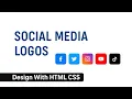 Create Social Media Buttons in HTML CSS Best Hover Animation Effects