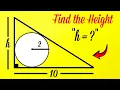 A Nice Geometry Problem - Can You Find the Height of this Right Triangle