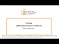 Custody Definitions and Court Overview