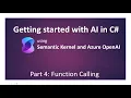 Semantic Kernel Part 4 - Function Calling Legacy See description