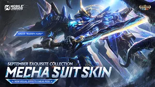 September Exquisite Collection Mecha Suit Skin | Argus "Raiden Maru" | Mobile Legends: Bang Bang