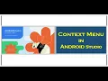Context Menu with Random Number Generator in Android Studio