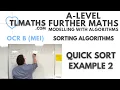 OCR MEI MwA C Sorting Algorithms 03 Quick Sort Example 2
