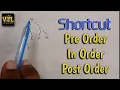 Easy Trick Pre order Post Order In Order