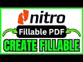 How To CREATE A Fillable PDF In Nitro Pro QUICK EASY 2026