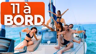 Les copains DEBARQUENT et on est beaucoup ( voilier Coraille II  )