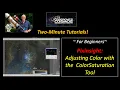 2-Minute Tutorials Adjusting Color with the ColorSaturation Tool