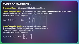 UPPER AND LOWER TRIANGULAR MATRICES