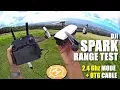 Lagu DJI SPARK Review - Deel 5 - [Diepgaande bereiktest in 2,4 GHz-modus met RC-controller en OTG-kabel]