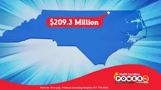 Last night s winning Powerball ticket bought at Eastern Carolina store