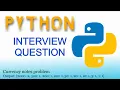 PYTHON INTERVIEW QUESTIONS and ANSWERS Currency notes problem Code with KG