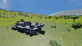 Space Engineers ground test with WHIPS subgrid wheels script