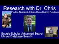 Finding Relevant Research Articles Advanced Searches