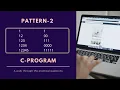 10 2 Pattern Program-2 Half pyramid Number pattern C Programming