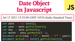 Date Object in JavaScript JavaScript Tutorial for Beginners - 29