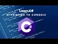 C tutorials Printing text to console