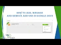Learn to add and manage Google Add-ons in Google Docs