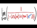 limit of 1 1-cos ln sin tan -1 e x 2 as x goes to infinity