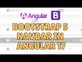 How to use Bootstrap 5 navbar in Angular 17