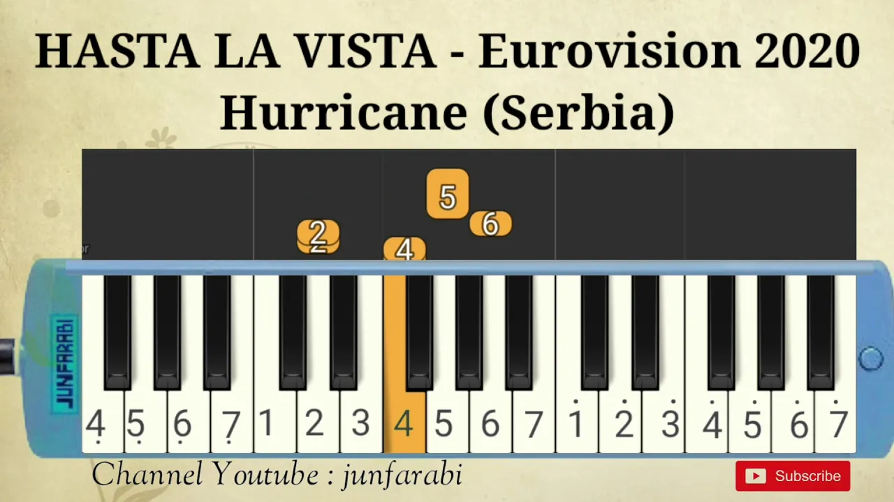 Hurricane - HASTA LA VISTA - serbia - Eurovision 2020 - instrumental pianica