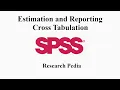 Cross Tabulation using SPSS
