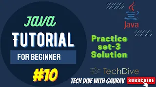 Practice Set-3 solution Basics Java Questions Tutorial