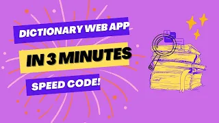 Speed Code a Dictionary Web App in 3 Minutes