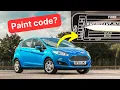 Where is paint code on a Ford Fiesta MK7