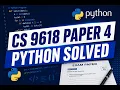 CS 9618 Paper 4 Python Questions 2026