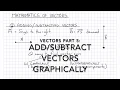 Vectors Part 5 Graphical Method to Vectors