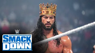 roman reigns gets crowned after his match against king woods smackdown nov 12 2021