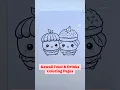 Kawaii Foods Drinks Coloring Pages