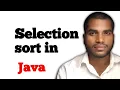 Selection sort in java