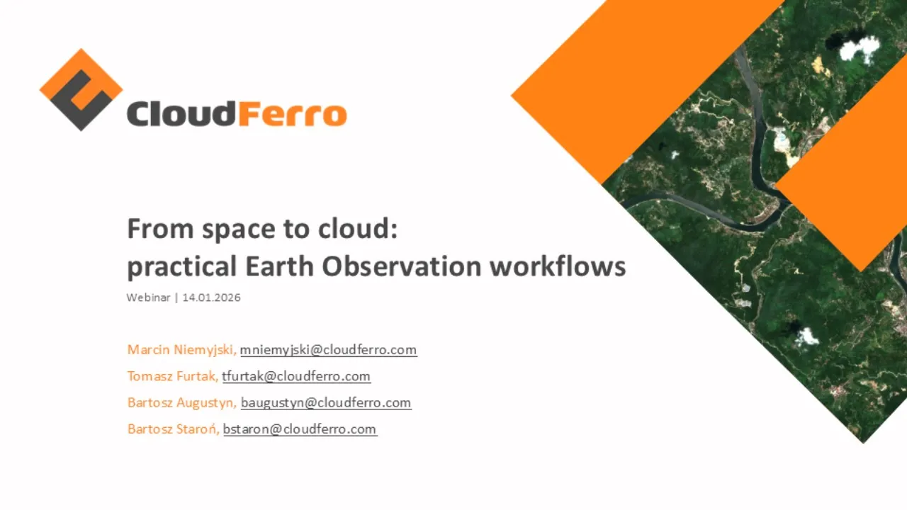 From space to Cloud - practical Earth Observation workflows