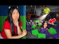We Secretly Hid OVERNIGHT Inside A Trampoline Park