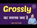 Grossly meaning in Hindi Grossly ka matlab kya hota hai English to hindi