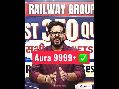 Aura 9999+ 🔥 Railway RRB Group-d 2026 Top Question Video ❤️ Gagan Pratap Sir #rrb #ssc