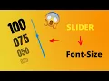CHANGE FONT SIZE WITH SLIDER javascript