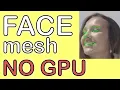 FACE mesh NO GPU mediapipe python tutorial