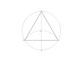 How to draw an equilateral triangle inscribed in a circle