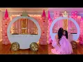 PINK AND GOLD PRINCESS PARTY DIY PRINCESS CARRIAGE CINDERELLA CARRIAGE