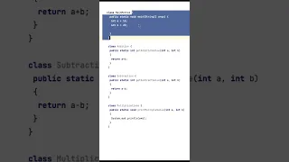 Creating multple classes in single java file