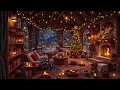 Lagu Snowfall Christmas Fireplace Ambience \u0026 Sweet Christmas Jazz ❄️ Cozy Cabin for Holiday Calm