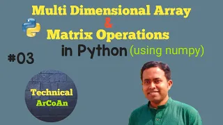 Multi Dimensional Array Matrix in Python Python Tutorial for Beginners