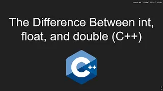 Int vs Float vs Double Explained Simply