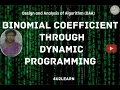 Binomial coefficient using dynamic programming