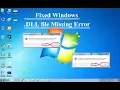 How to Fix All DLL Missing File Error in Windows PC - Windows Pack 1 2